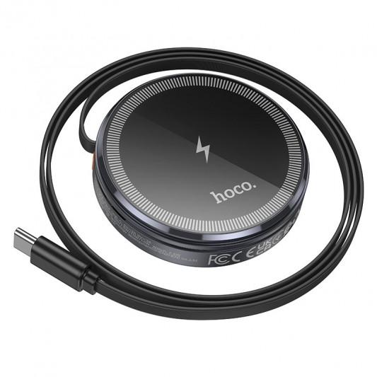 БЗП Hoco CQ18 Flash 2in1 Magnetic + iWatch (with retractable cable Type-C) Metal gray - зображення 3 