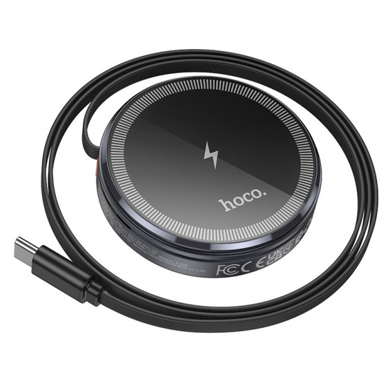 БЗП Hoco CQ18 Flash 2in1 Magnetic + iWatch (with retractable cable Type-C) Metal gray
