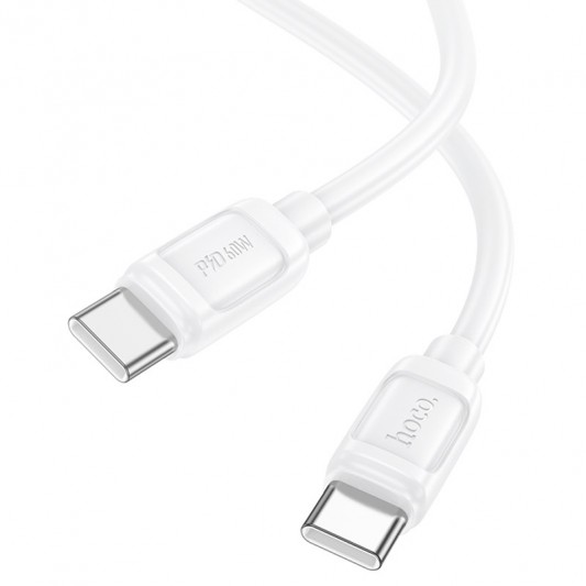 Дата кабель Hoco X115 Surpass Type-C to Type-C 60W (1m) White - зображення 1 