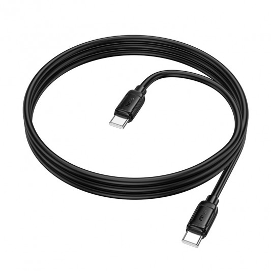 Дата кабель Hoco X115 Surpass Type-C to Type-C 60W (1m) Black - зображення 1 