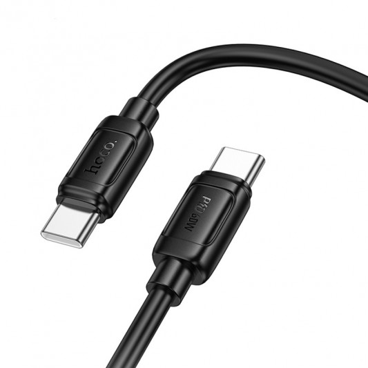 Дата кабель Hoco X115 Surpass Type-C to Type-C 60W (1m) Black - зображення 2 