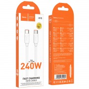 Дата кабель Hoco X115 Surpass Type-C to Type-C 240W (1m) White