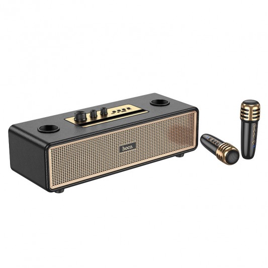 Bluetooth Колонка Hoco BS63 Graceful + два мікрофона Black - зображення 4 