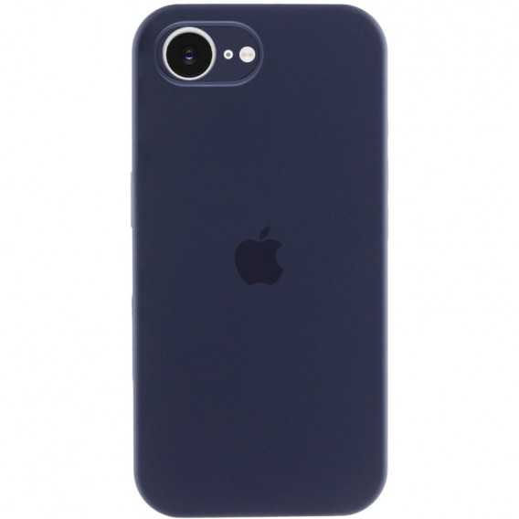 Чехол Silicone Case Full Camera Protective (AA) Apple iPhone 16e (6.1") Темно-синий / Midnight blue