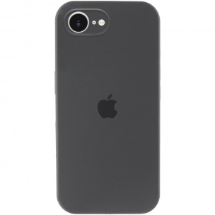 Чехол Silicone Case Full Camera Protective (AA) для Apple iPhone 16e (6.1") Серый / Dark Gray