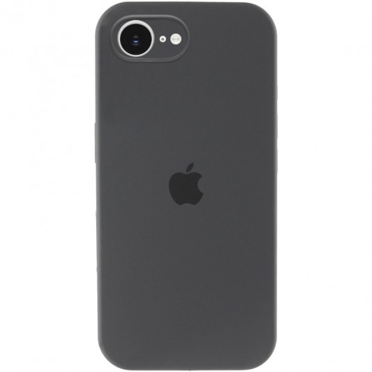 Чохол Silicone Case Full Camera Protective (AA) для Apple iPhone 16e (6.1") Сірий / Dark Gray
