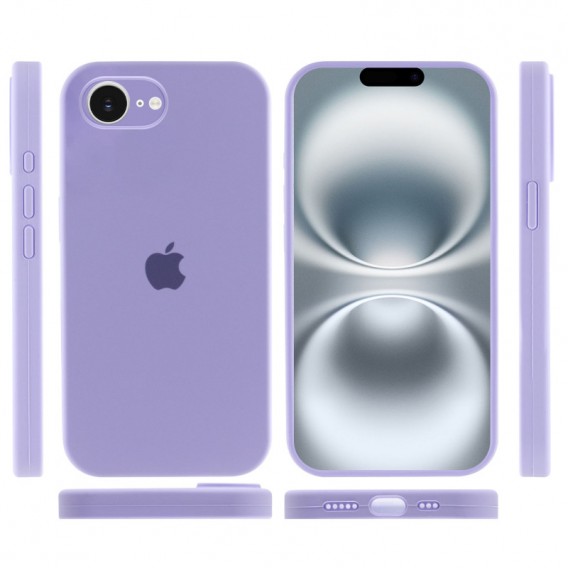 Чохол Silicone Case Full Camera Protective (AA) для Apple iPhone 16e (6.1") Бузковий / Dasheen