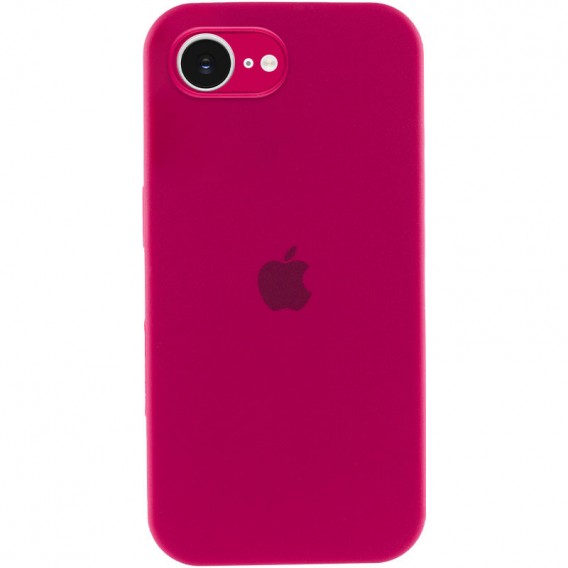 Чохол Silicone Case Full Camera Protective (AA) для Apple iPhone 16e (6.1") Червоний / Rose Red