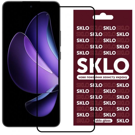 Захисне скло SKLO 3D для TECNO Spark 30 (KL6) Чорний