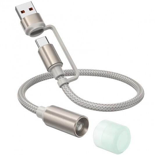 Кабель-світильник Hoco UA38C USB/Type-C to LED (0.3m) Gold - зображення 2 