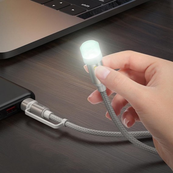 Кабель-світильник Hoco UA38C USB/Type-C to LED (0.3m) Gold
