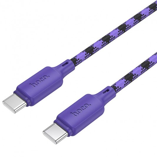 Дата кабель Hoco X116 Meridian Type-C to Type-C 60W (1m) Gradient Purple Mix - зображення 3 