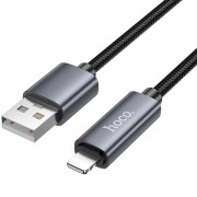 Дата кабель Hoco X112 Favor with display USB to Lightning 2.4A (1m) Black