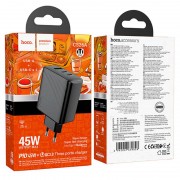 МЗП Hoco CS26A Article PD45W (1USB-A/2C) Black