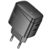 Блок живлення Hoco CS62A Bright PD45W (2USB-C) Black