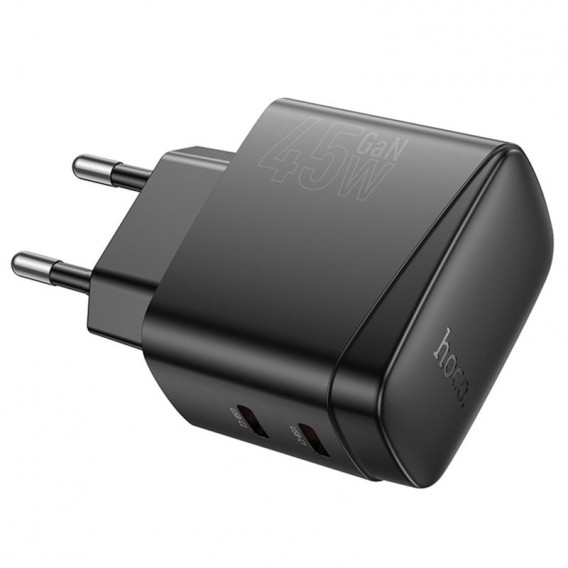 Блок живлення Hoco CS62A Bright PD45W (2USB-C) Black