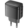Блок живлення Hoco CS62A Bright PD45W (2USB-C) Black