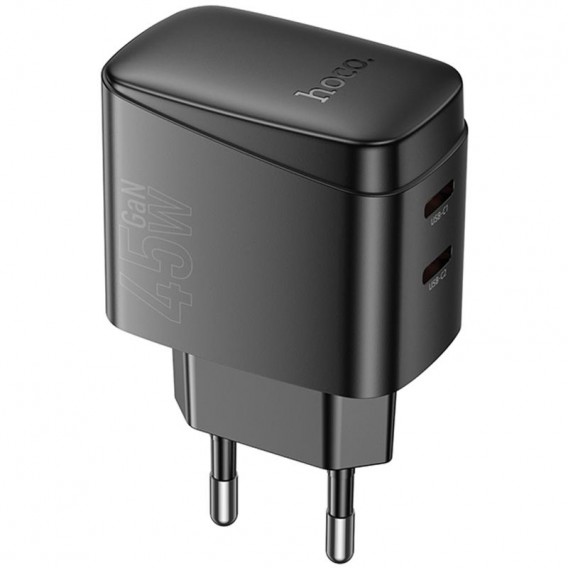 Блок живлення Hoco CS62A Bright PD45W (2USB-C) Black