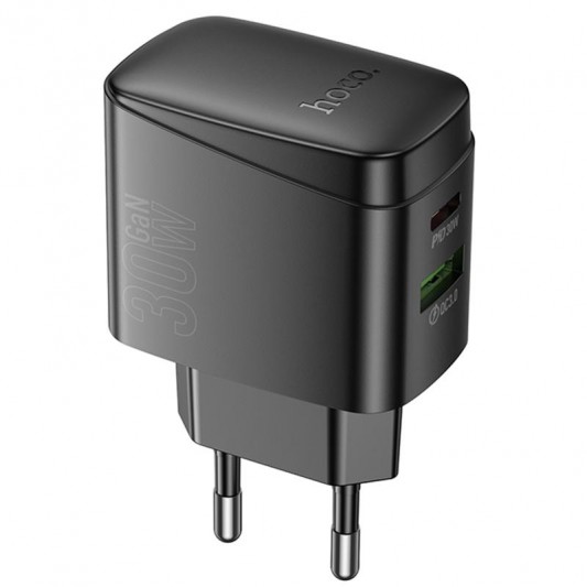 МЗП Hoco CS61A Bright PD30W+QC3.0 (1USB-A/1C) Black - зображення 3 