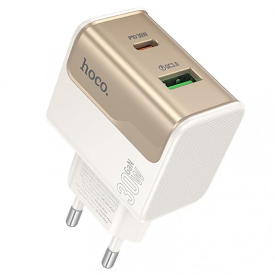 МЗП Hoco CS73A Star Speed PD30W+QC3.0 (1USB-A/1C) White