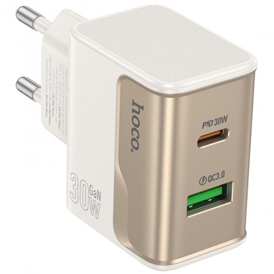 МЗП Hoco CS73A Star Speed PD30W+QC3.0 (1USB-A/1C) White - зображення 1 