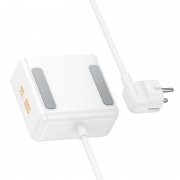 Подовжувач Hoco AC27 Descanso (PD30W/2C/1A/2xSocket) (2m) White