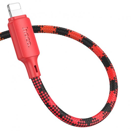 Дата кабель Hoco X116 Meridian Type-C to Lightning 27W (1m) Gradient Red Mix - зображення 2 