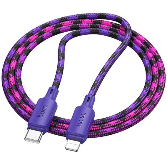 Дата кабель Hoco X116 Meridian Type-C to Lightning 27W (1m) Gradient Purple Mix