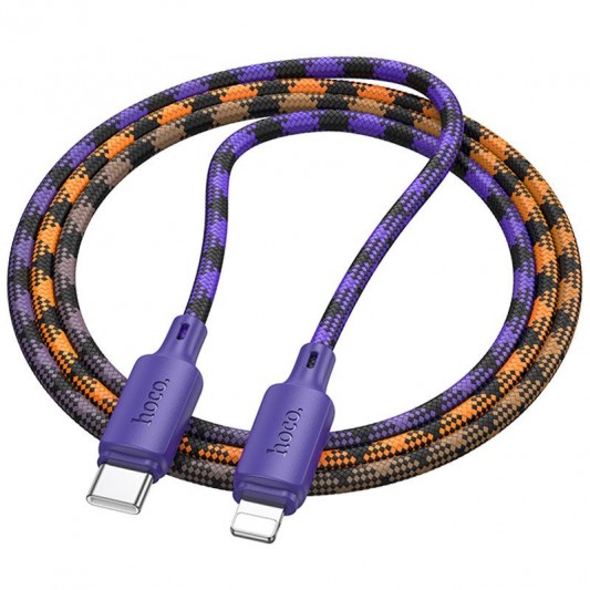 Дата кабель Hoco X116 Meridian Type-C to Lightning 27W (1m) Gradient Purple Mix - зображення 3 