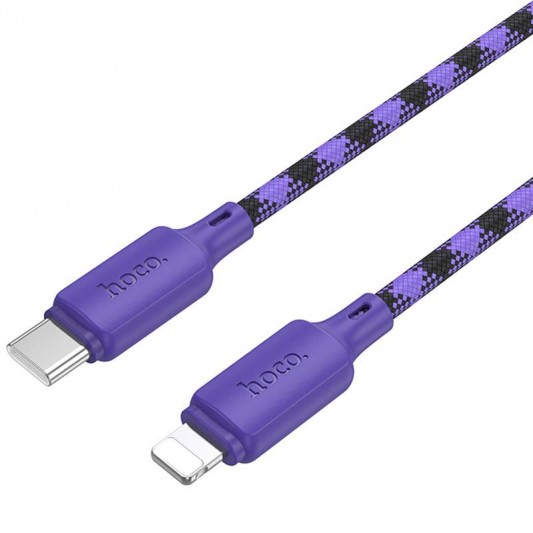 Дата кабель Hoco X116 Meridian Type-C to Lightning 27W (1m) Gradient Purple Mix - зображення 5 