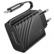 МЗП Hoco N57 Full PD20W with retractable cable Type-C (2USB-C) Black