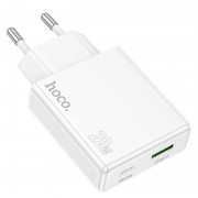МЗП Hoco C142A Direct PD20W+QC3.0 (1USB-A/1C) White