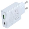 Блок питания Hoco C142A Direct PD20W+QC3.0 (1USB-A/1C) Blue