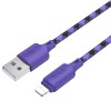 Дата кабель Hoco X116 Meridian USB to Lightning 2.4A (1m) Gradient Purple Mix