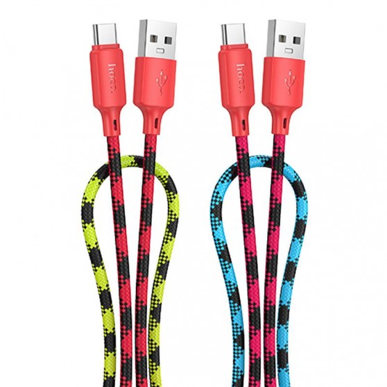 Дата кабель Hoco X116 Meridian USB to Type-C 3A (1m) Gradient Red Mix