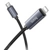 Дата кабель Hoco X112 Favor with display Type-C to Lightning 27W (1m) Black