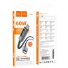 Дата кабель Hoco X112 Favor with display Type-C to Type-C 60W (1m) Black
