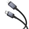 Дата кабель Hoco X118 Generous with display Type-C to Lightning 27W (1m) Black