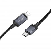 Дата кабель Hoco X118 Generous with display Type-C to Lightning 27W (1m) Black