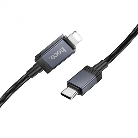 Дата кабель Hoco X118 Generous with display Type-C to Lightning 27W (1m) Black - зображення 2 