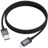 Дата кабель Hoco X118 Generous with display USB to Lightning 2.4A (1m) Black