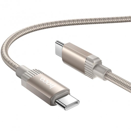 Дата кабель Hoco X117 Star Type-C to Type-C 60W (1m) Gold - зображення 1 
