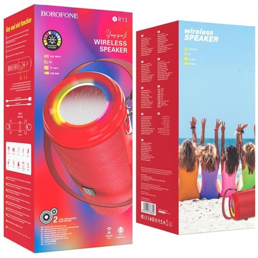 Bluetooth Колонка Borofone BR13 Young sports Red - зображення 1 