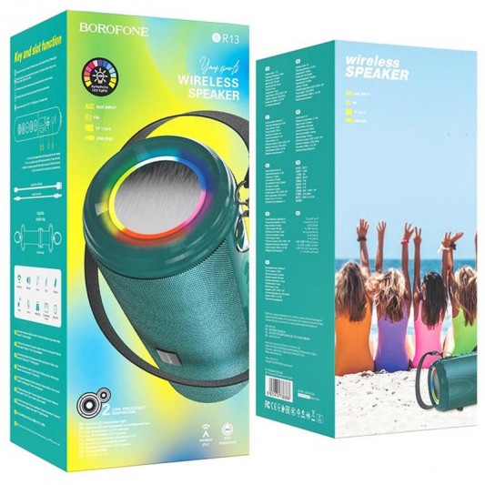 Bluetooth Колонка Borofone BR13 Young sports Peacoc Blue - зображення 1 