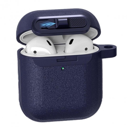 Футляр Frosted для навушників Airpods 1/2 Blue - зображення 1 