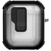 Футляр противоударный Locking Button для наушников Airpods 1/2 Black