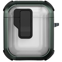 Футляр противоударный Locking Button для наушников Airpods 1/2 Apple Green