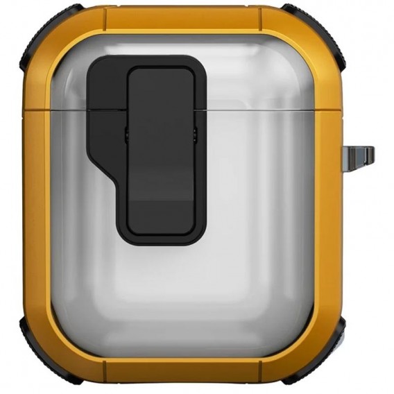 Футляр протиударний Locking Button для навушників Airpods 1/2 Yellow