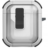 Футляр противоударный Locking Button для наушников Airpods 1/2 White Футляр противоударный Locking Button для наушников Airpods 1/2 White