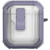 Футляр противоударный Locking Button для наушников Airpods 1/2 Light Purple Футляр противоударный Locking Button для наушников Airpods 1/2 Light Purple